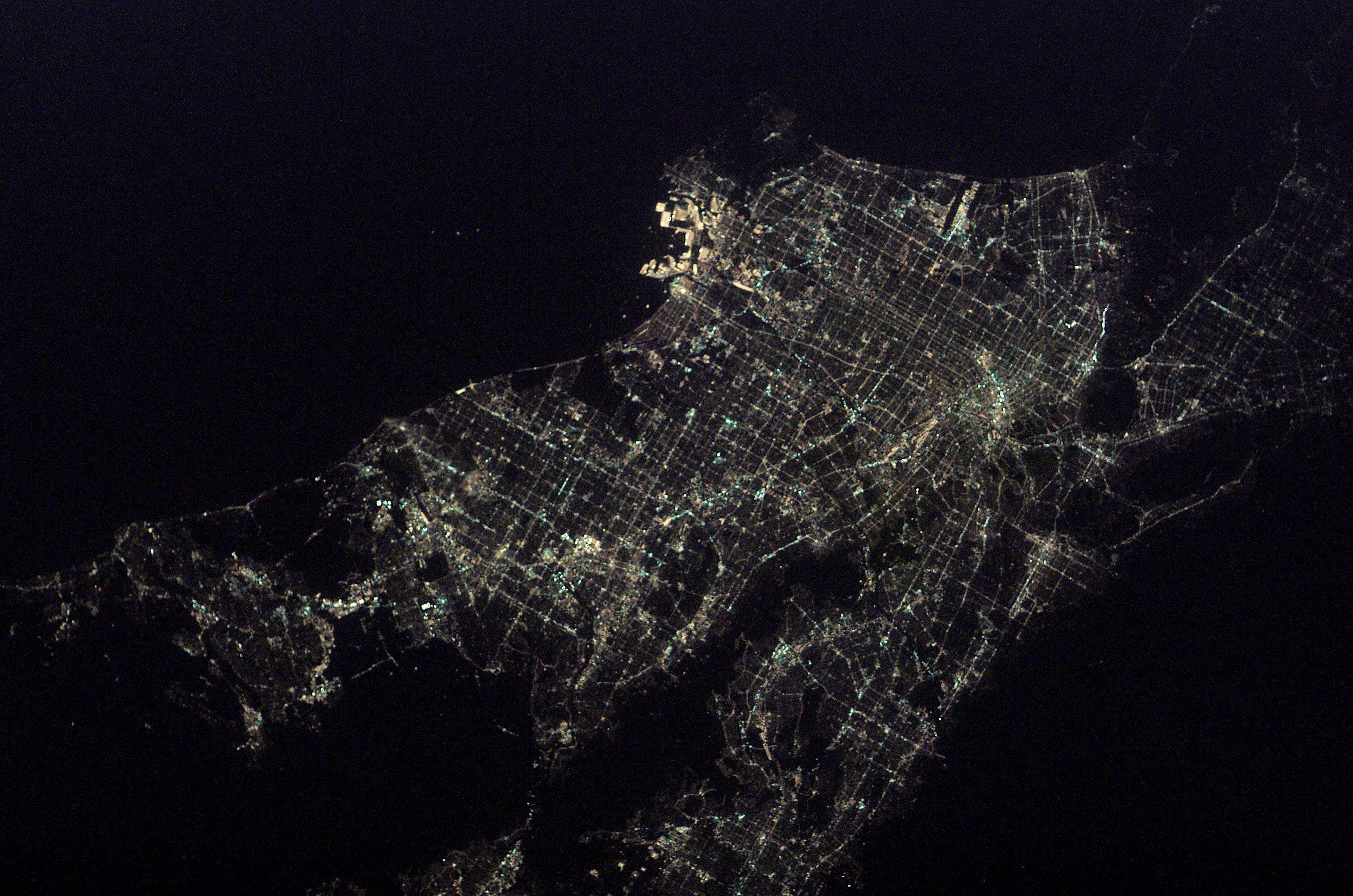Снимок из космоса Лос Анджелес