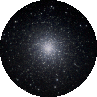 M13 with stars resolved all the way into the center