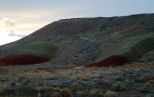 Colored Mounds in the Evening